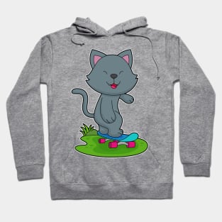 Cat Skater Skateboard Hoodie